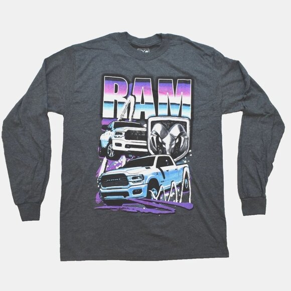 Dodge Other - Dodge Ram Truck Charcoal Heather Long Sleeve Adult Shirt New S/M